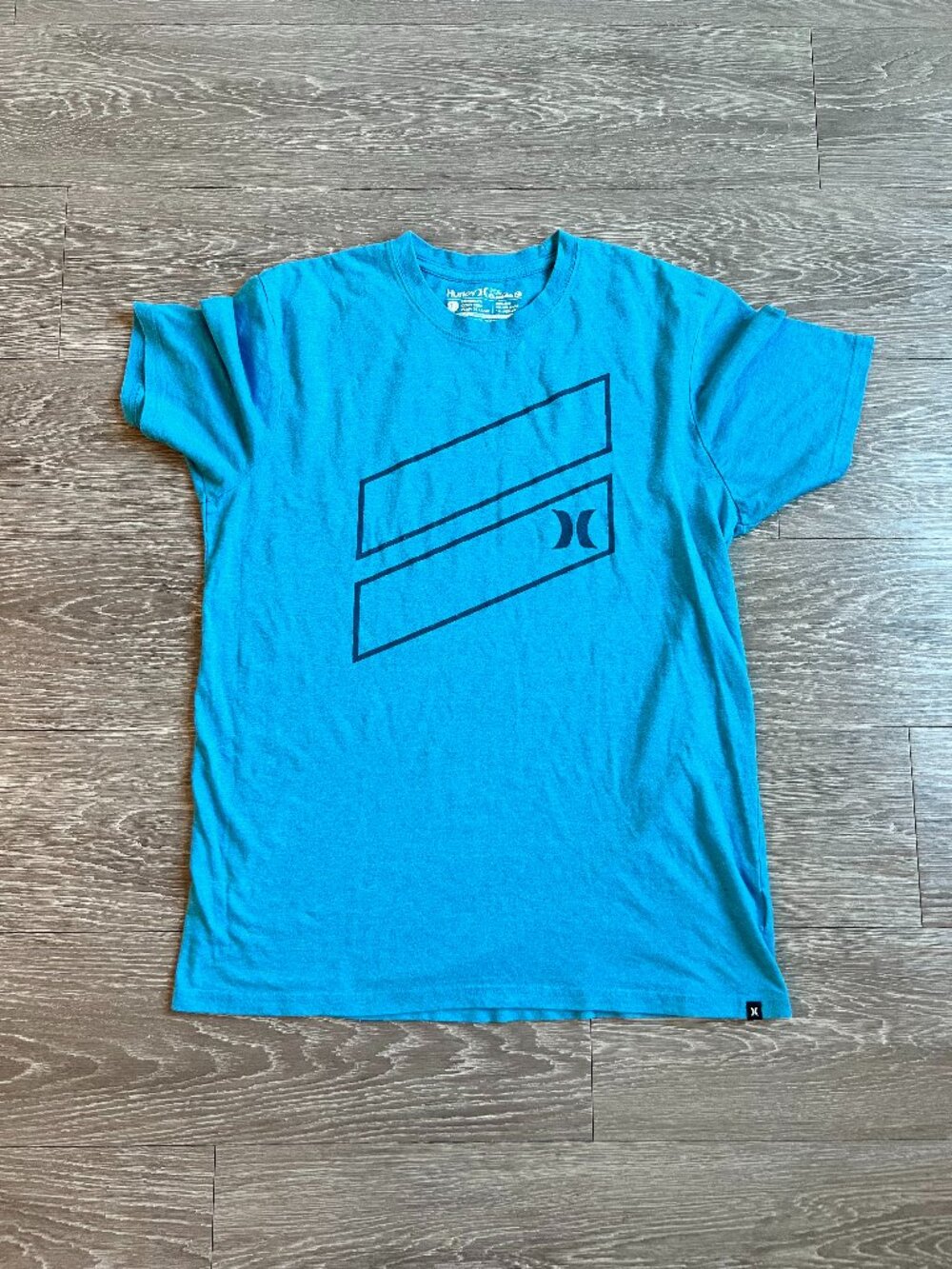 Hurley "Icon Slash"  T-Shirt, Blue, Large